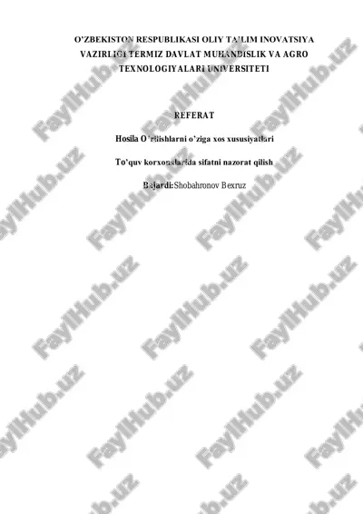 hosila o'rilishlarni o'ziga xos xususiyatlari — PDF