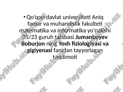 yoshfiziologiya — PPTX