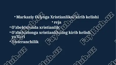 markaziy osiyoga xristianlikni kirib kelishi — PPTX