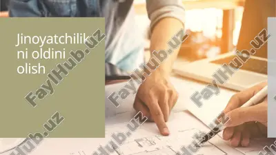 jinoyatchilikni oldini olish — PPTX