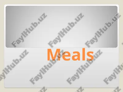 meals — PPT