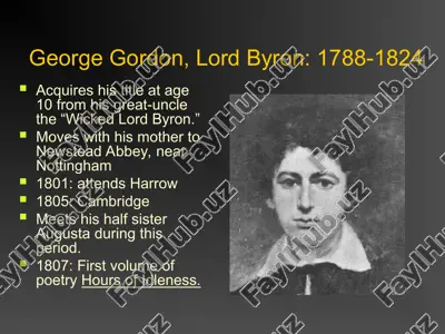 george gordon, lord byron: 1788-1824 — PPT