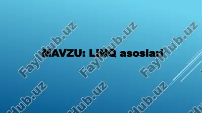 linq asoslari — PPTX
