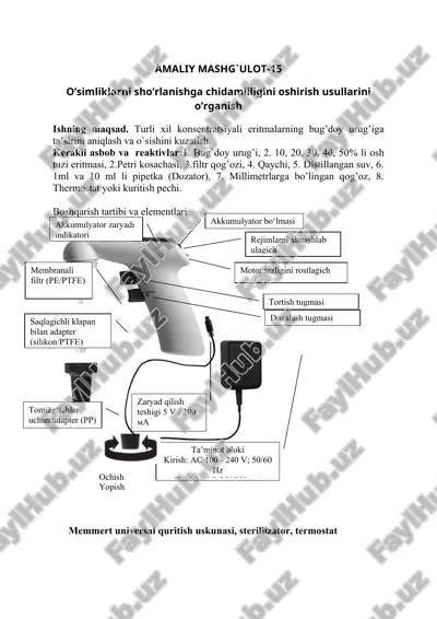 o’simliklarni sho’rlanishga chidamliligini oshirish usullarini o’rganish — DOCX