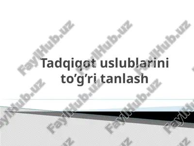 ilmiy tadqiqotlar haqida ma'lumotlar kitoblari — PPTX