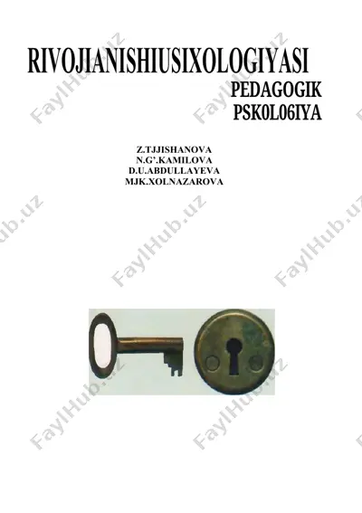 1-4-sinf oʻquvchilari bilan oʻtkaziladigan psixologik tadbirlar majmuasi — DOCX