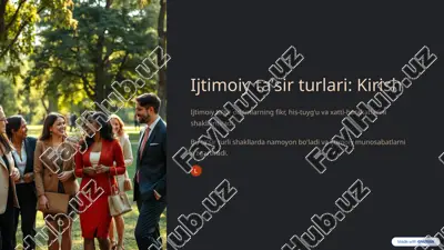 ijtimoiy ta'sir turlari: kirish — PPTX