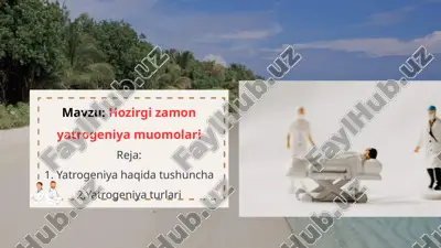 hozirgi zamon yatrogeniya muomolari — PPTX