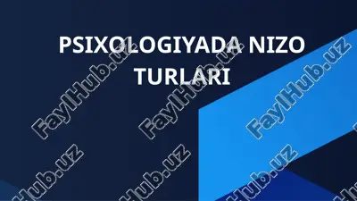 psixologiyada nizo turlari — PPTX