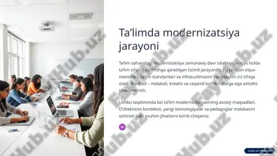 taʼlimda modernizatsiya jarayoni — PPTX