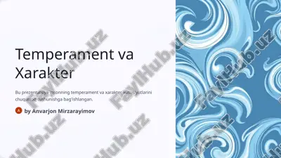 temperament va xarakter — PPTX