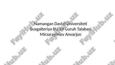 iqtisodiyotda axborot-kommunikatsion texnologiyalar va tizimlar — PPTX