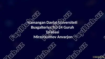 ma'lumotlar bazasi va katta xajmdagi ma'lumotlar bilan ishlovchi texnologiyalar — PPTX