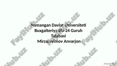 axborot tizimlari — PPTX