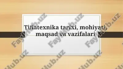 tiflotexnika tarixi — PPTX