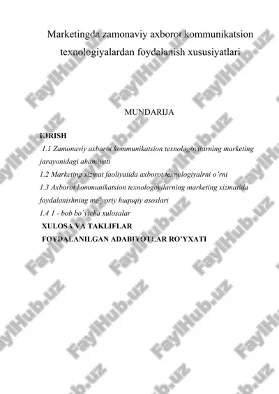 zamonaviy axborot kommunikatsion texnologiyalardan foydalanish xususiyatlari — DOCX