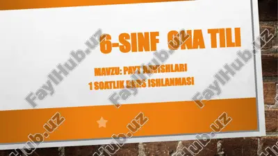 payt ravishlari dars ishlanma — PPTX
