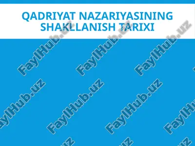qadriyat nazariyasining shakllanish tarixi — PPTX