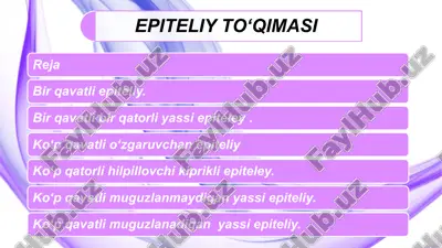 epiteliy tо‘qimasi — PPTX
