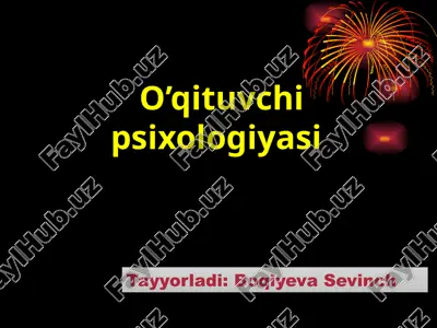 o’qituvchi psixologiyasi — PPTX