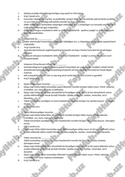 qishloq xo'jaligi chiqindilariga berilgan eng yaxshi ta`rif — DOCX