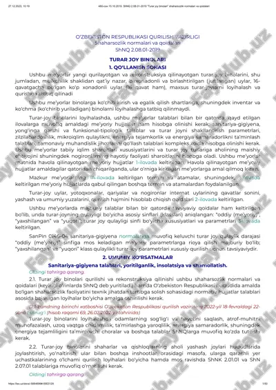 turar joy binolari shaharsozlik normalari va qoidalari — PDF