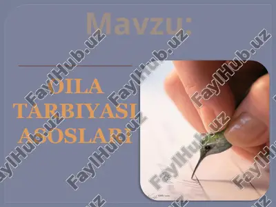 oila tarbiyasi asoslari — PPTX