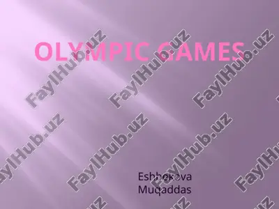 olympic games — PPTX
