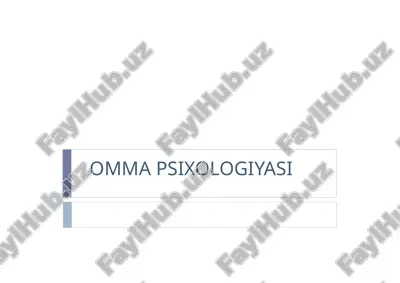 omma psixologiyasi — PPTX