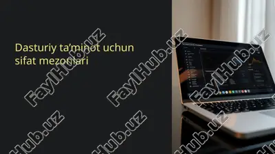 dasturiy ta’minot uchun sifat mezonlari — PPTX