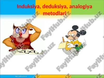 induksiya, deduksiya, analogiya metodlari — PPTX
