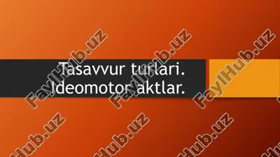 tasavvur turlari — PPTX