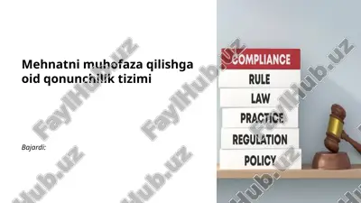 mehnatni muhofaza qilishga oid qonunchilik tizimi — PPTX