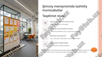 ijtimoiy menejmentda tashkiliy munosabatlar — PPTX