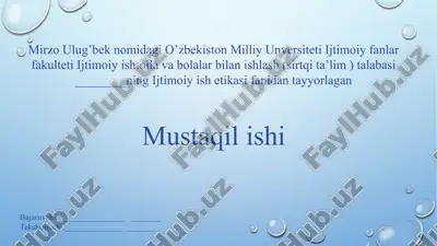 ijtimoiy ishda hodimlarning kasbiy etikasi — PPTX