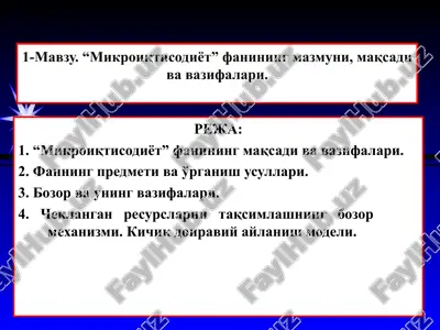mikroiqtisodiyot — PPT