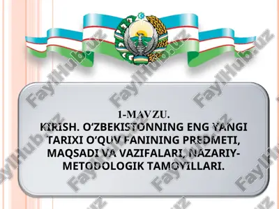 o‘zbekiston oliy o‘quv muassasalarida tarix ta’limi sohasidagi davlat siyosati — PPT