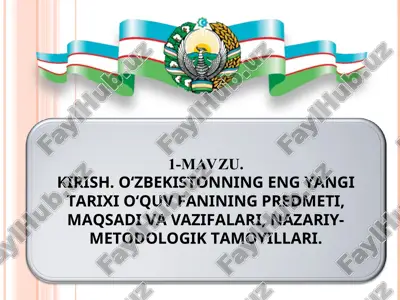 o‘zbekistonning eng yangi tarixi — PPT