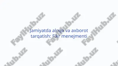 fuqaro muhofazasining hozirgi zamon sharoitidagi vazifalari — PPTX
