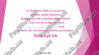 ijtimoiy ishning nodavlat subyektlari faoliyatini xorijiy modellari — PPTX