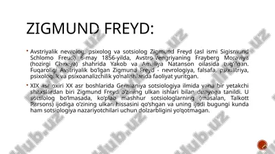 zigmund freyd — PPTX
