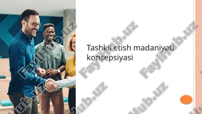 tashkil etish madaniyati konsepsiyasi — PPTX