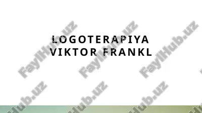 logoterapiya viktor frankl — PPTX