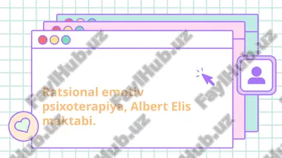 ratsional emotiv psixoterapiya, albert elis maktabi. — PPTX
