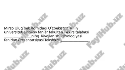 go`daklik davri — PPTX