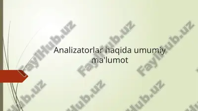 ko`rish analizatorlari — PPTX