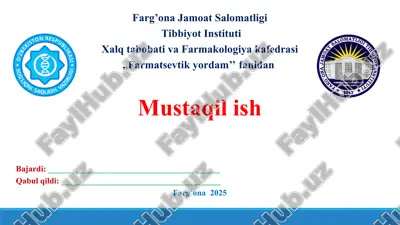 yosh bolalarda va homiladorlarda o'rvi kasalliklarimni oldini olish va farmasevtik yordam. taqdimot 19 bet. — PPT