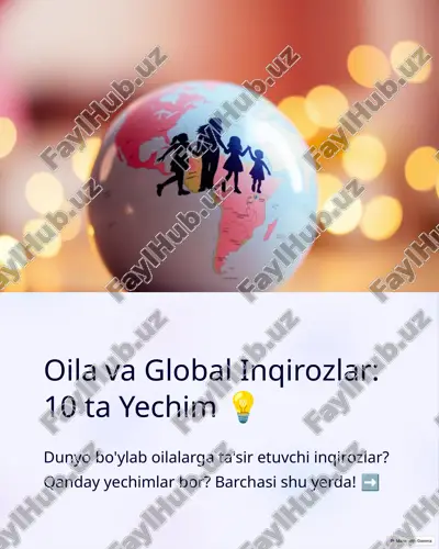 oila va global inqirozlar: 10 ta yechim — PPTX