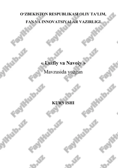 lutfiy va navoiy — DOCX