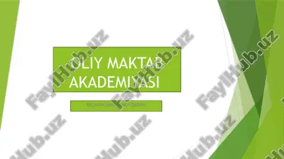 oliy maktab akademiyasi videodarslar to‘plami — PPTX